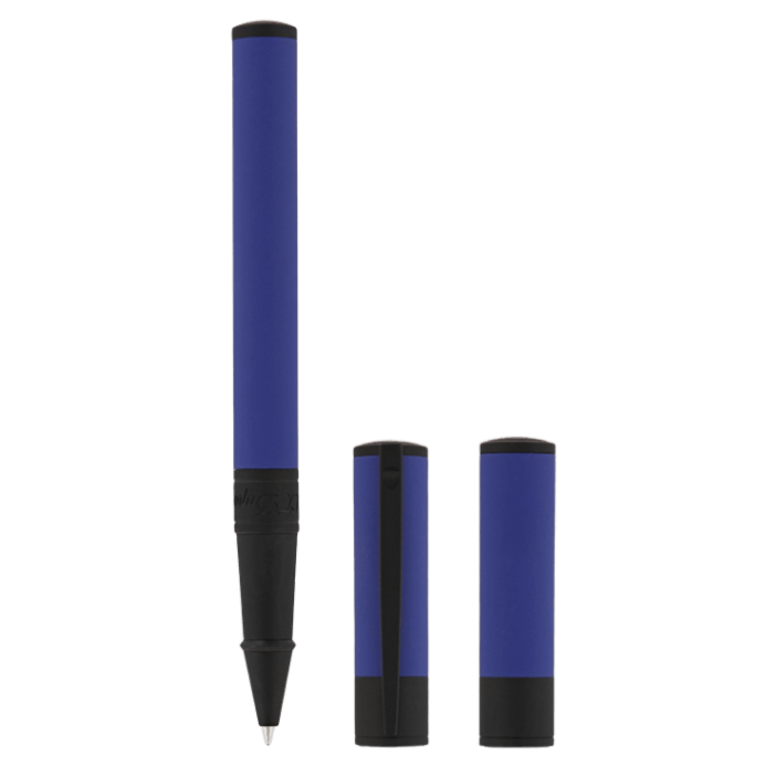 ST Dupont D-Initial Velvet Collection Ocean Blue & Matte Black Rollerball Pen