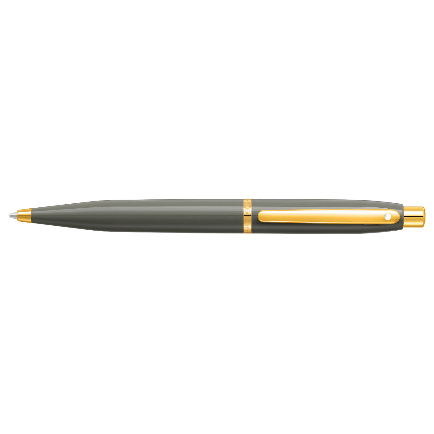 Sheaffer VFM Light Gray and Gold PVD Trim Ballpoint Pen