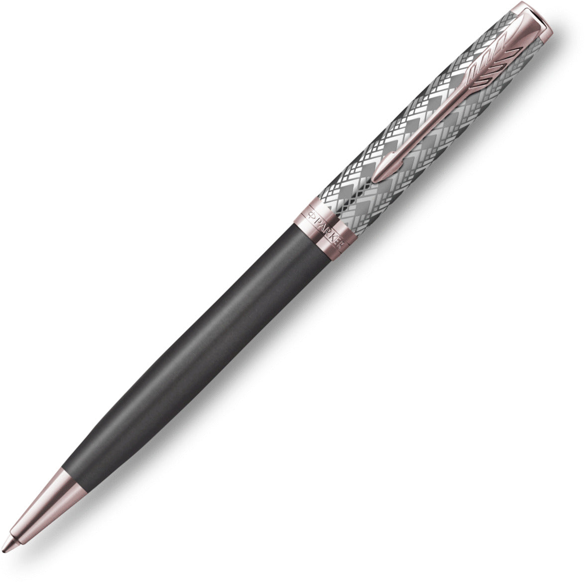 Parker Sonnet Premium Metal & Grey Ballpoint Pen | Pen Store | Pen Place