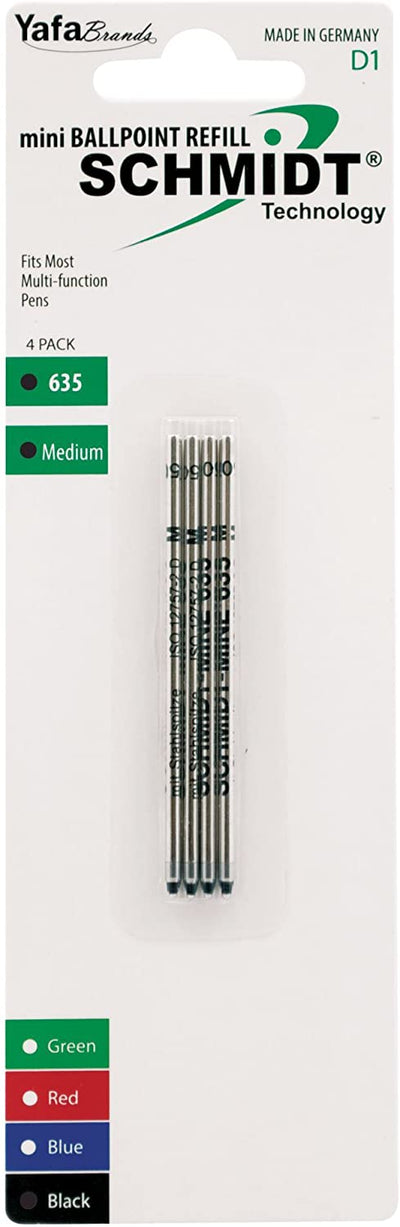 Schmidt Standard D1 Ballpoint Pen Refill - Metal Tube - 4 Pack | SC58149 | Pen Place
