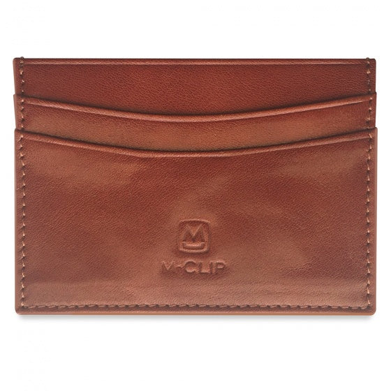 M-Clip Brown Horizontal Leather RFID Case | CC-BRN-HRFI | Pen Place