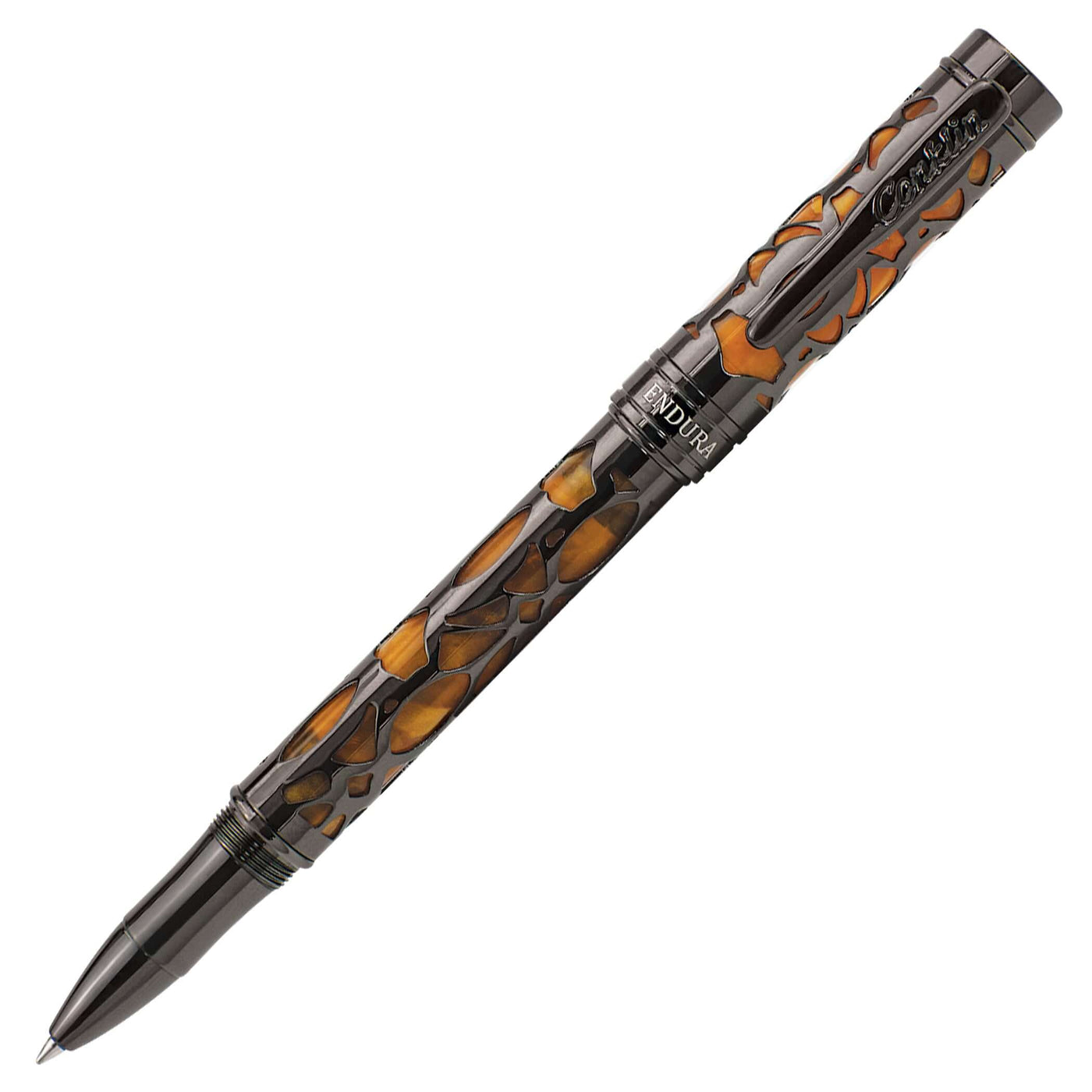 Conklin Endura Deco Crest Orange Rollerball Pen