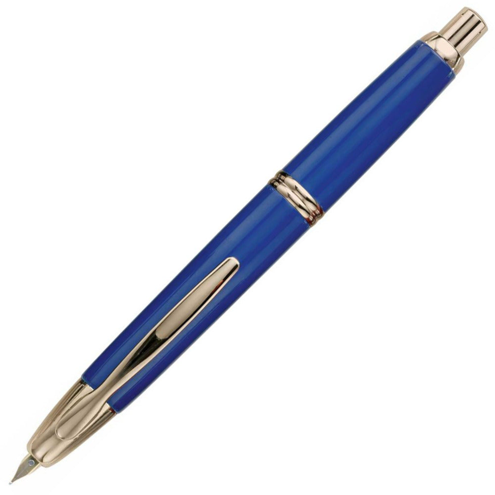 Pilot Vanishing Point Blue/Gold Fountain Pen | Pen Store | Pen Place
