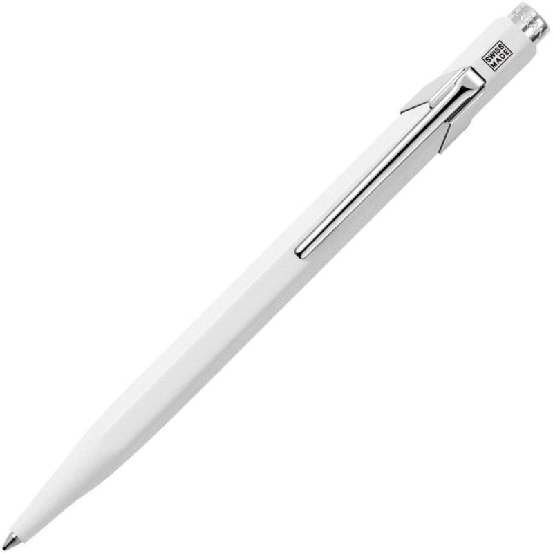 Caran d'Ache 849 Metal White Ballpoint Pen | 849.001 | Pen Place