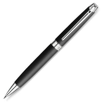 Caran d'Ache Leman Matte Black Silver Mechanical Pencil | 4769.496 | Pen Place