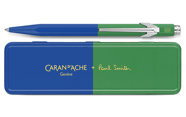 Caran d'Ache 849 Paul Smith Cobalt Blue and Emerald Green