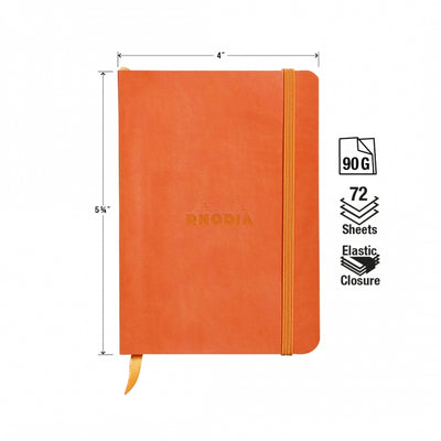 Rhodia A6 Softcover Notebook - Tangerine, Lined