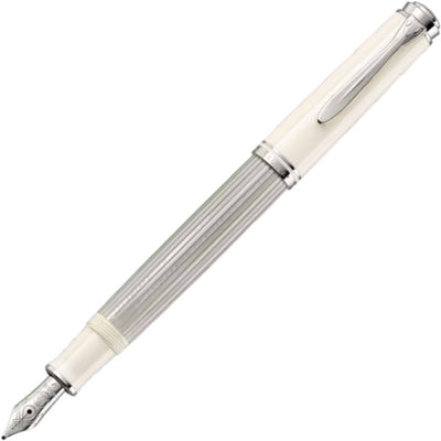 Pelikan Souveran 405 Silver/White Fountain Pen | Pen Store | Pen Place