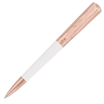 ST Dupont Liberte Wave White and Pink Gold Ballpoint Pen