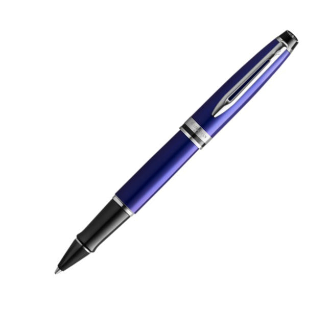 Waterman Expert Blue & Chrome Rollerball Pen | 2093458 | Pen Place