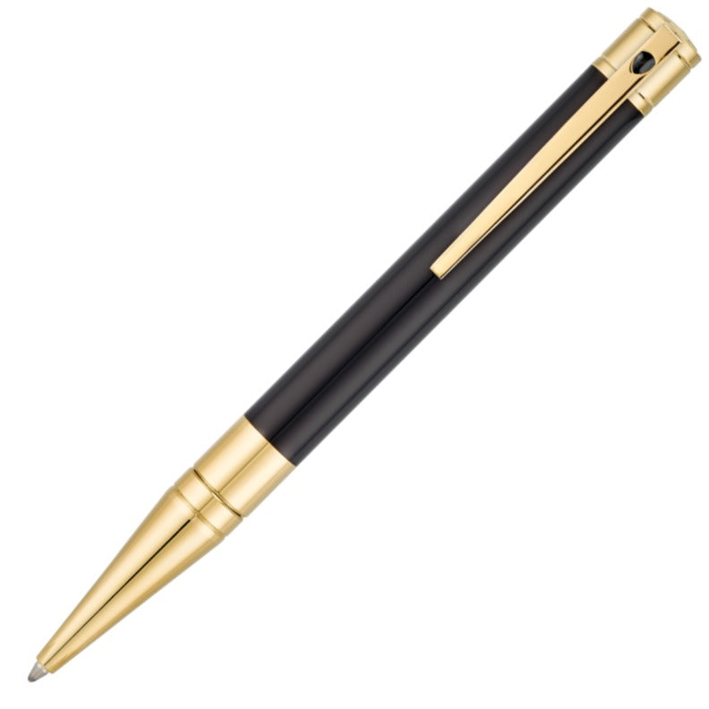 ST Dupont D-Initial Black and Gold Ballpoint Pen | 265202 | Pen Place