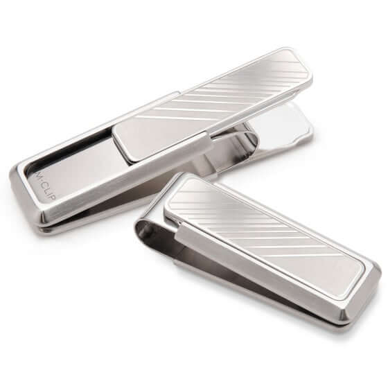 M-Clip Stainless Brushed With Etched Gradient Money Clip