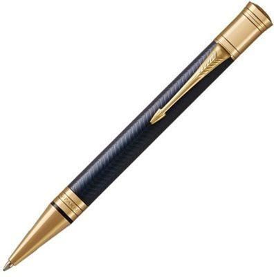 Parker Duofold Prestige Blue Chevron GT Ballpoint Pen | Pen Place 