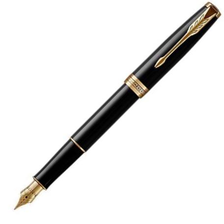Parker Sonnet Black Lacquer GT Fountain Pen Pen Place Pen