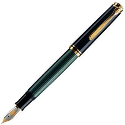 Pelikan Souveran 1000 Black/Green Fountain Pen | 987594 | Pen Place