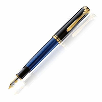 Pelikan Souveran 400 Blue/Black Fountain Pen | 994947 | Pen Place