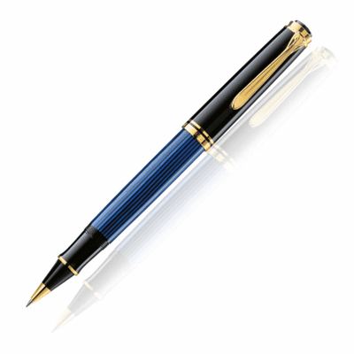 Pelikan Souveran 400 Blue/Black Rollerball Pen | 997502 | Pen Place
