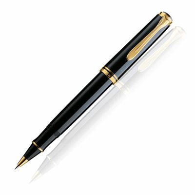 Pelikan Souveran 600 Black/Gold Rollerball Pen | 997544 | Pen Place