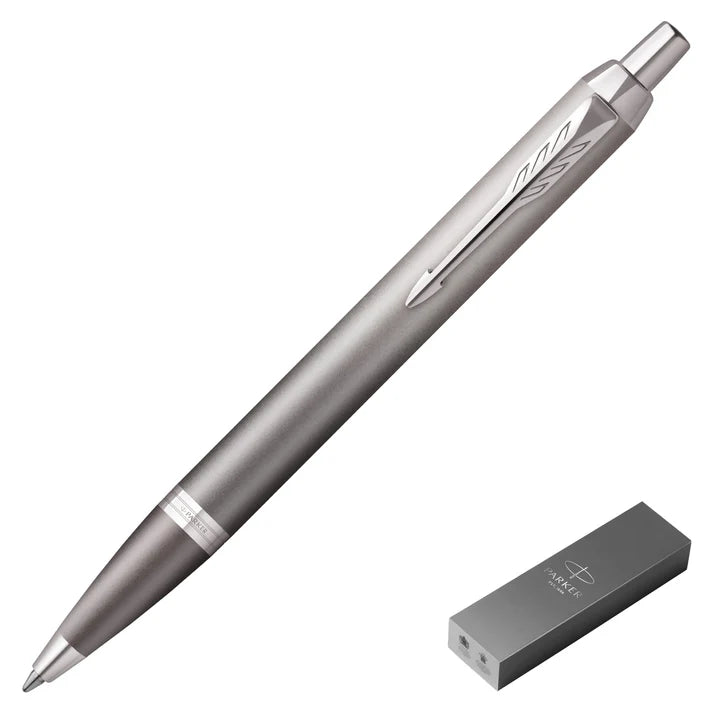 Parker IM Writing Rituals Ballpoint Pen - Grey Chrome Trim