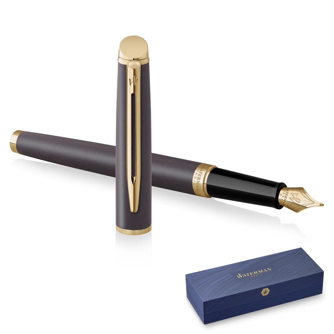Waterman Hémisphère Lava Black Gold Trim Fountain Pen