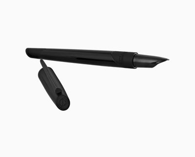 ST Dupont Defi Millenium Shiny Black & Matte Black Trim Fountain Pen