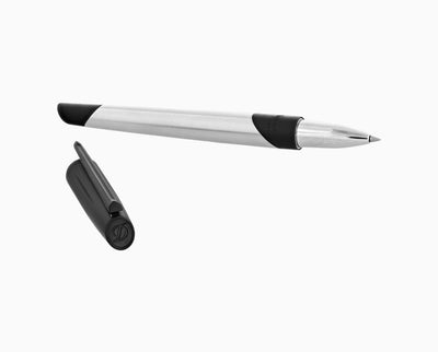 ST Dupont Defi Millenium Brushed Chrome & Matte Black Trim Rollerball Pen