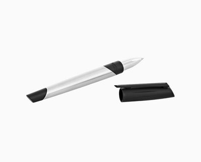ST Dupont Defi Millenium Brushed Chrome & Matte Black Trim Rollerball Pen