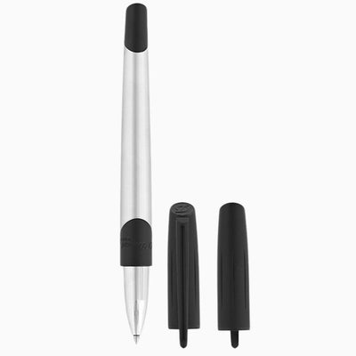 ST Dupont Defi Millenium Brushed Chrome & Matte Black Trim Rollerball Pen