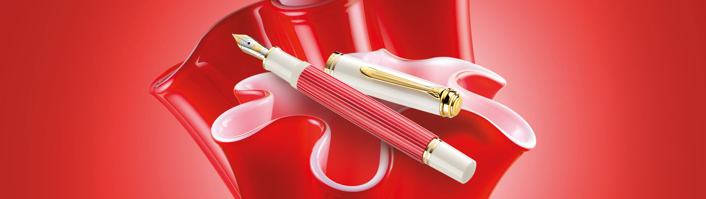 Pelikan Souveran 600 Special Edition Red-White Fountain Pen