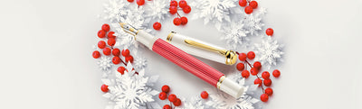 Pelikan Souveran 600 Special Edition Red-White Fountain Pen