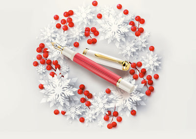 Pelikan Souveran 600 Special Edition Red-White Fountain Pen