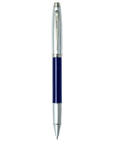 Sheaffer 100 Blue Lacquer Chrome Trim Rollerball Pen
