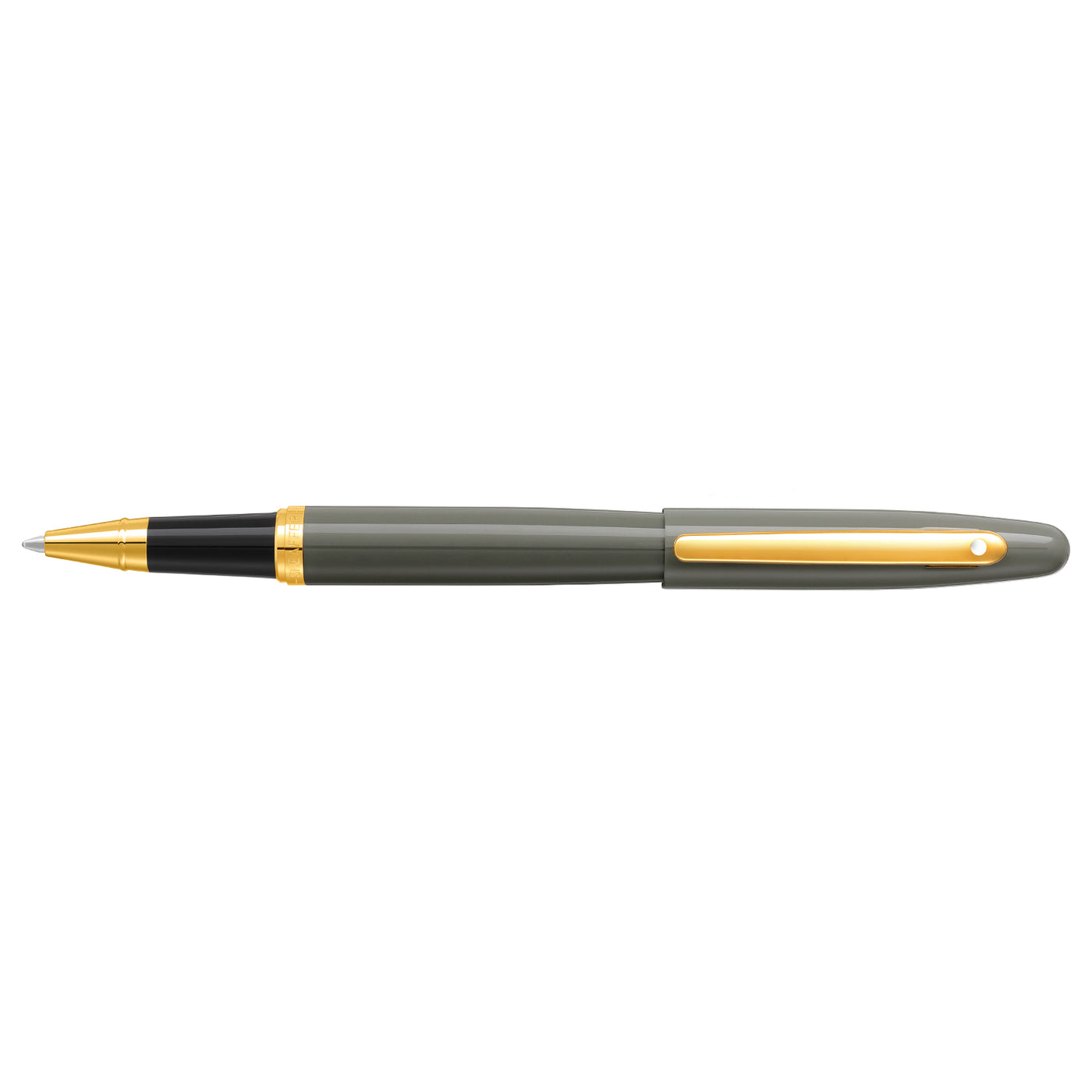 Sheaffer VFM Light Gray and Gold PVD Trim Rollerball Pen