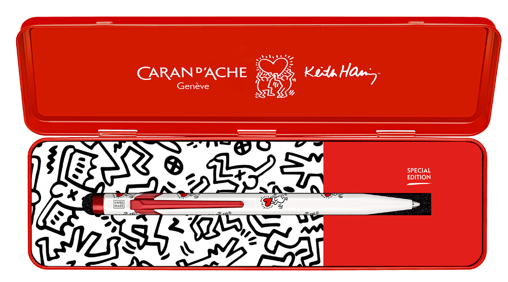 Caran d'Ache 849 Keith Haring White Special Edition Ballpoint Pen