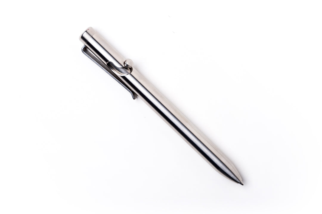 Tactile Turn Titanium Bolt Action Pen, Short, Timascus Bolt, 5.1
