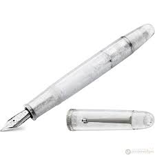 Penlux Masterpiece Grande Fountain Pen - Snowflake - Fine Point