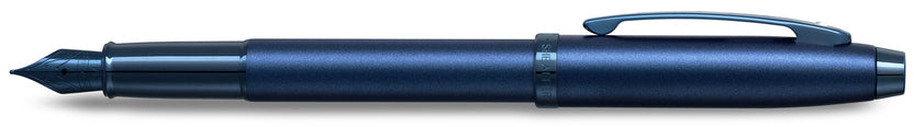 Sheaffer 100 Satin blue with lacquer PVD blue trim Fountain Pen