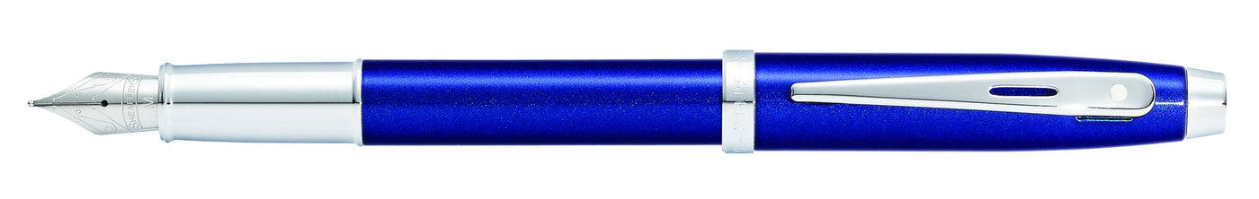 Sheaffer 100 Glossy Blue Lacquer Fountain Pen