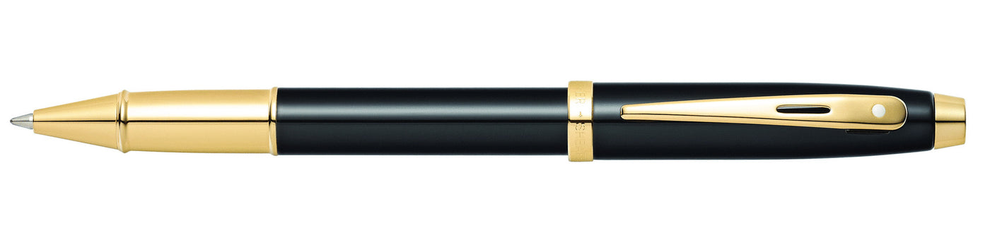 Sheaffer 100 Glossy Black and Gold Trim Rollerball Pen