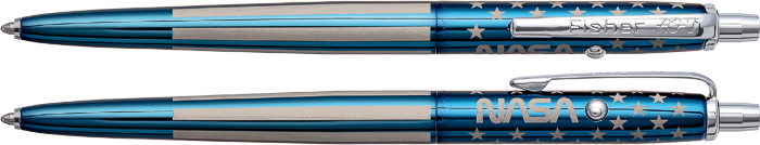 Blue Titanium Nitride Astronaut Space Pen with NASA Worm Logo - Special Edition