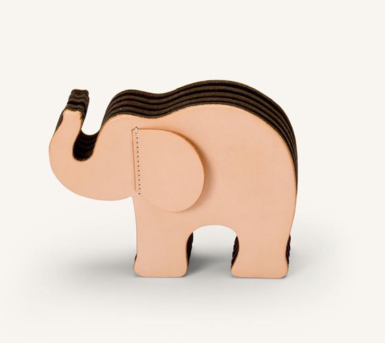 Graf von Faber-Castell Leather Elephant Pencil Natural Holder Med. | 118858 | Pen Place