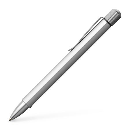 Faber-Castell HEXO Silver Ballpoint Pen | 140514 | Pen Place