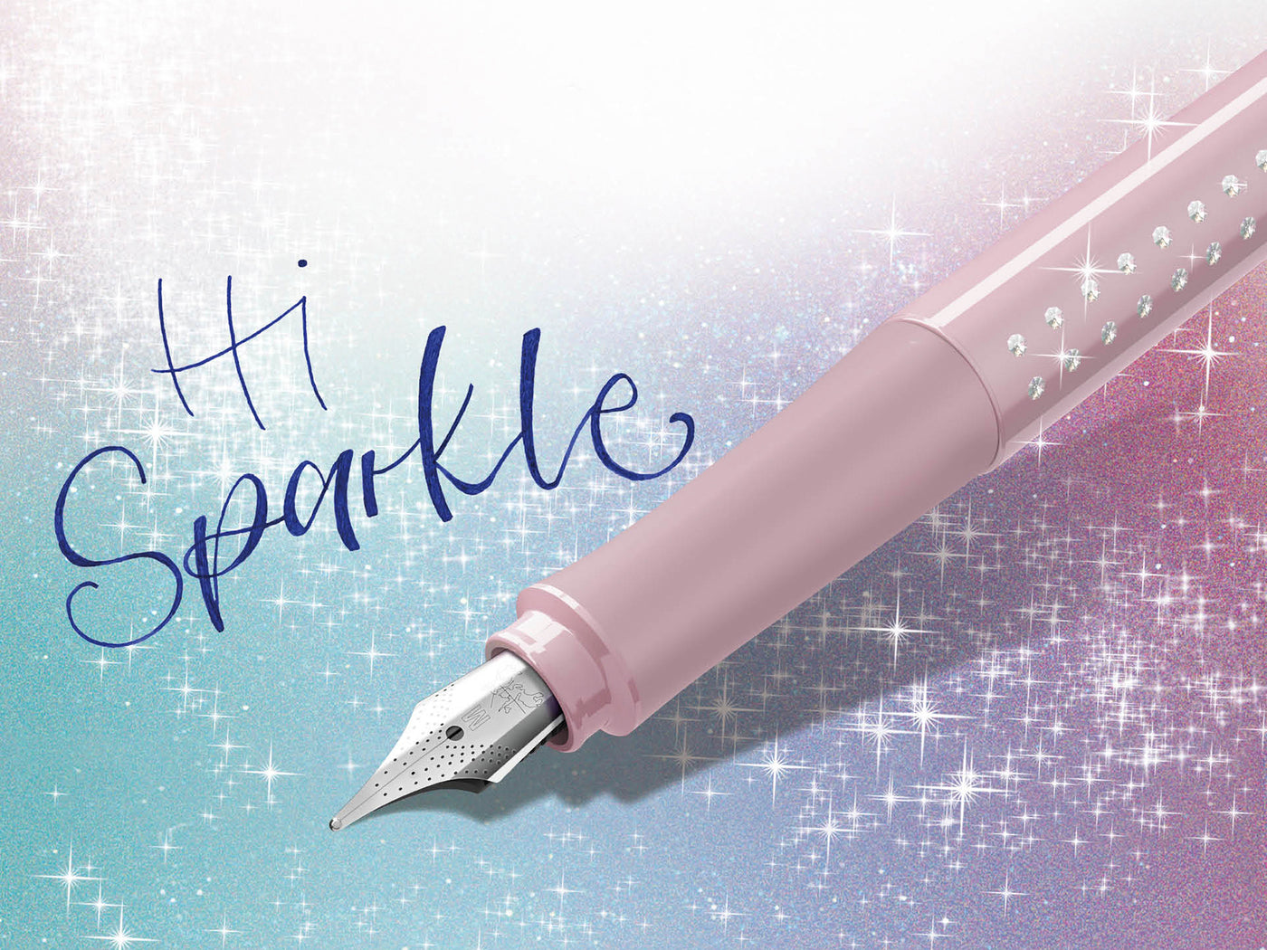 Faber-Castell Grip 2010 Sparkle Rose Fountain Pen