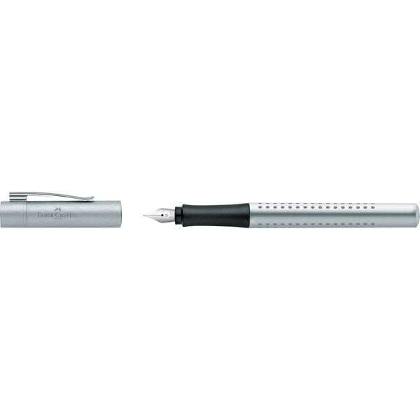 Faber-Castell Grip 2011 Silver Fountain Pen | 140900 | Pen Place