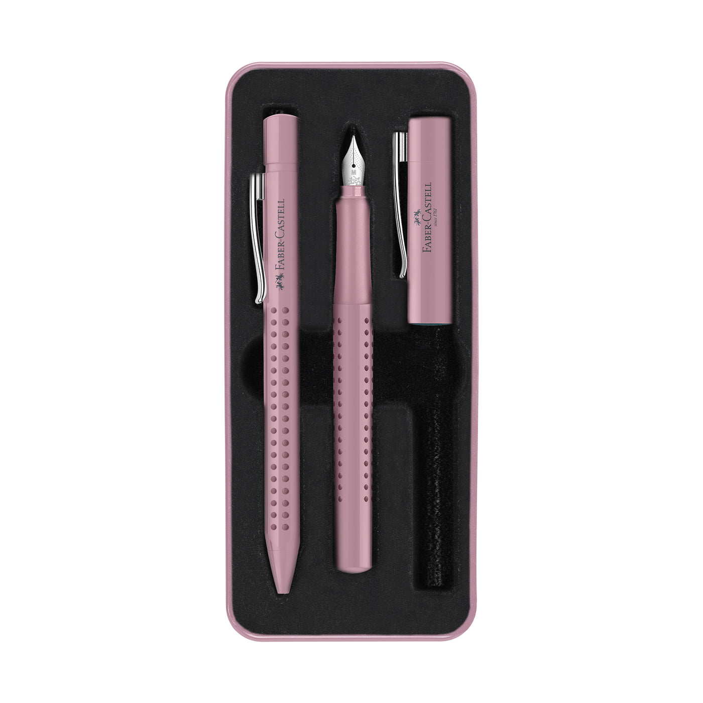 Faber-Castell Grip 2010 Rose Shadows Fountain Pen & Ballpoint Pen Set