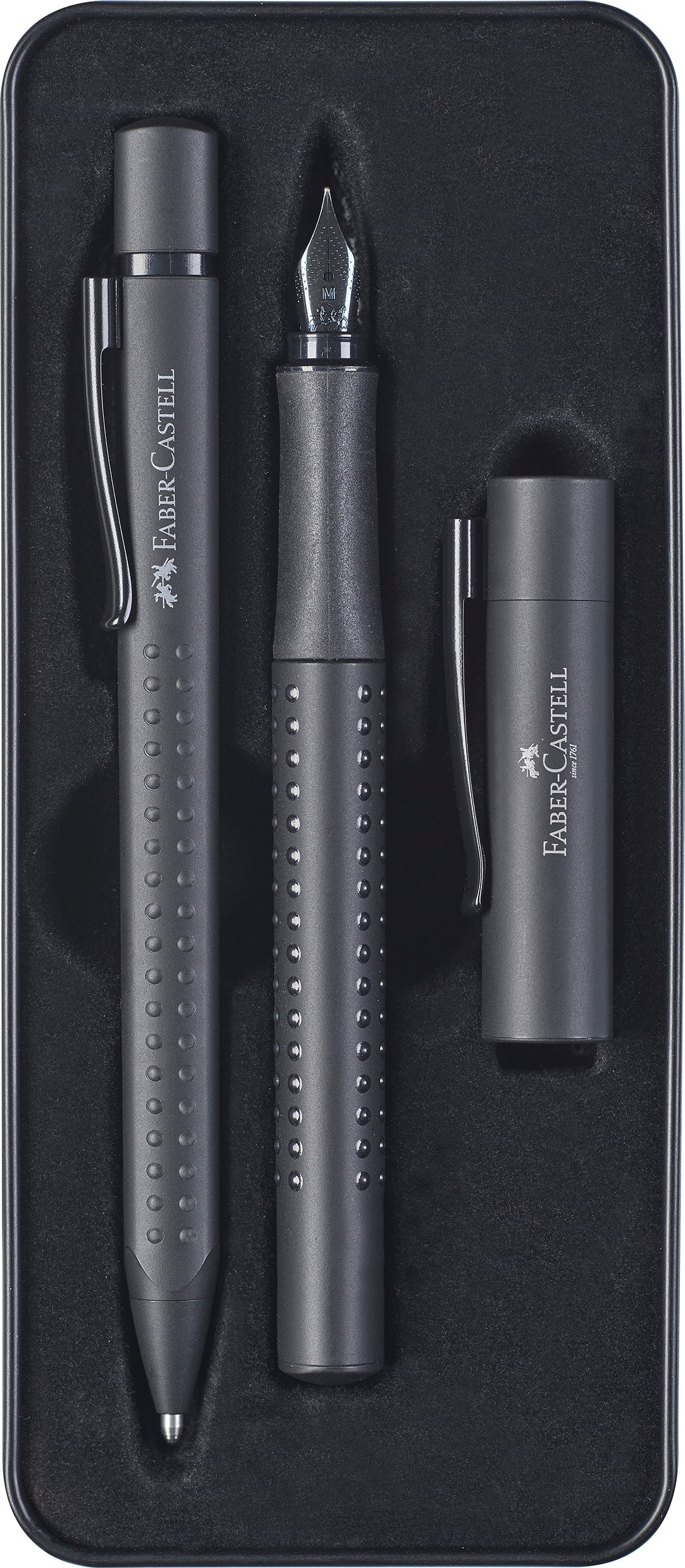 Faber-Castell Grip 2011 Black Fountain Pen & Ballpoint Pen Set