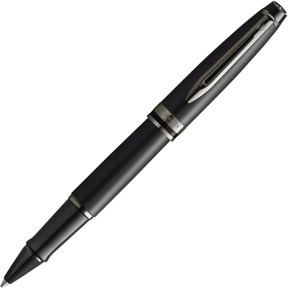 Waterman Expert Metallic Black Rollerball Pen | Pen Store | Pen Place