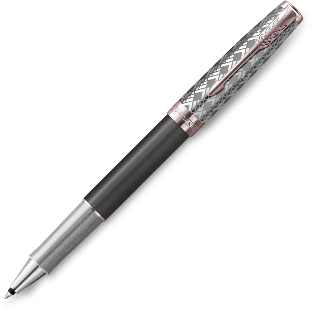 Parker Sonnet Premium Metal & Grey Rollerball Pen | Pen Store | Pen Place