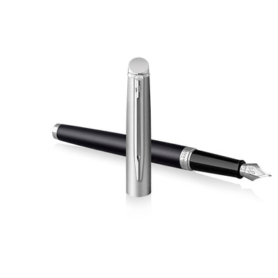 Waterman Hemisphere Black with Chrome Trim Fountain Pen | Pen Place