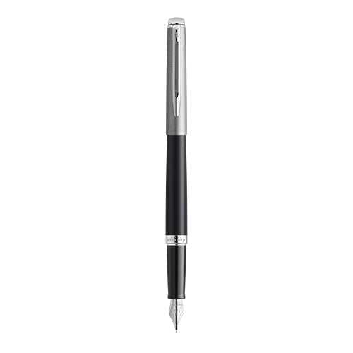 Waterman Hemisphere Black with Chrome Trim Fountain Pen